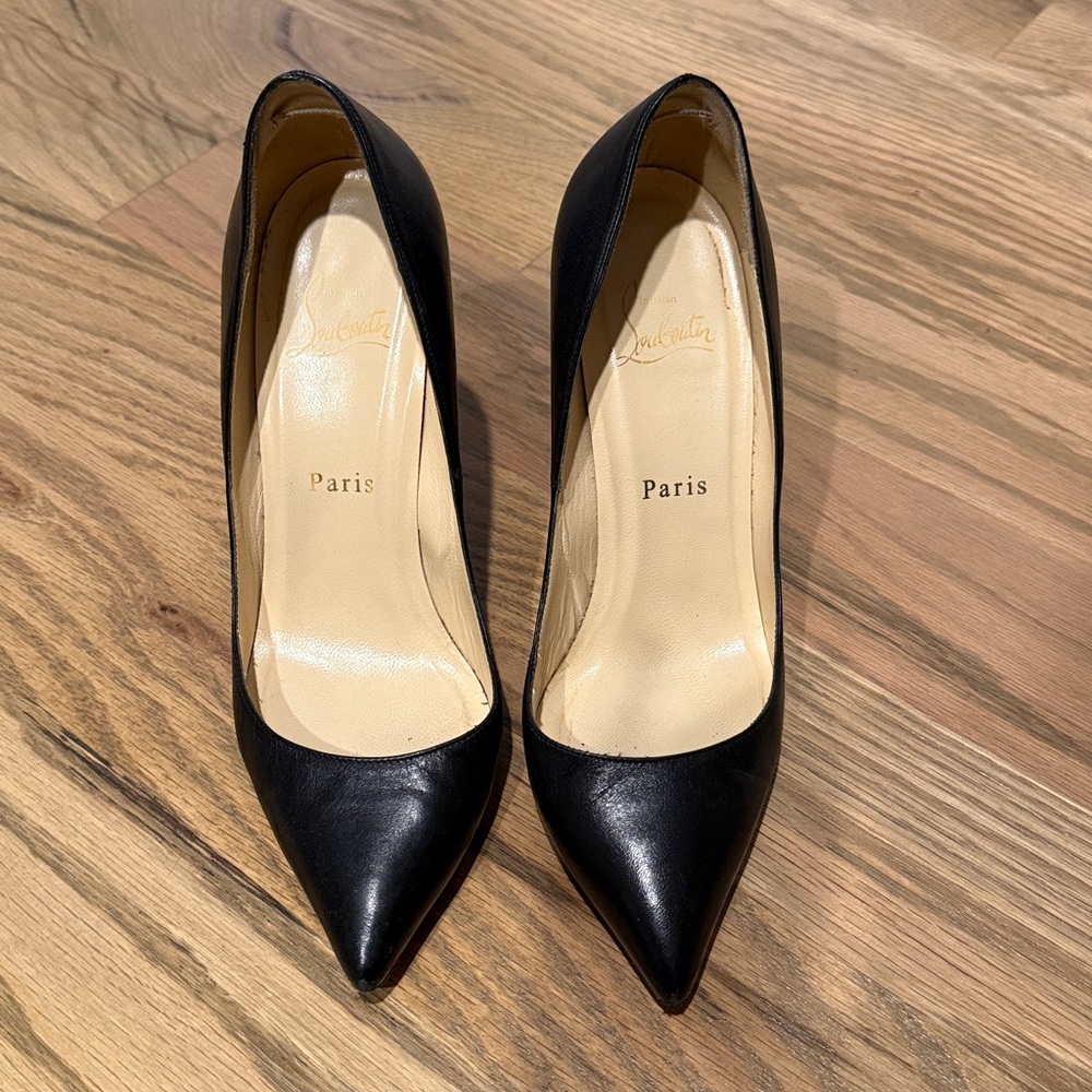 Christian Louboutin Black Leather Heels